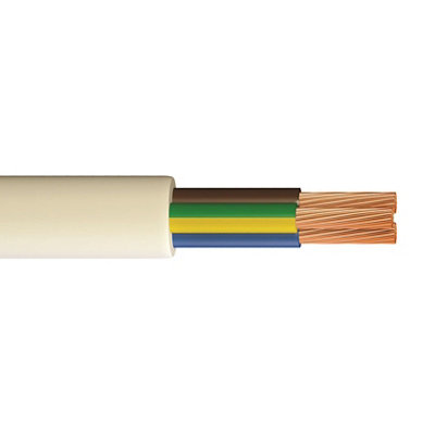 Time White Heat Resistant 3-Core Flexible Cable 2.5mm² X 5M from B&Q