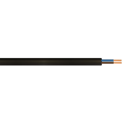 Time Black 2-Core Flexible Cable 0.75mm² X 5M from B&Q
