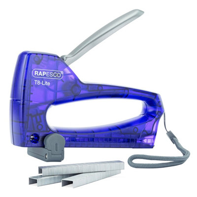 Rapesco 0956 T8-Lite Staple Tacker With 300 13/6mm StaplesPurple from B&Q