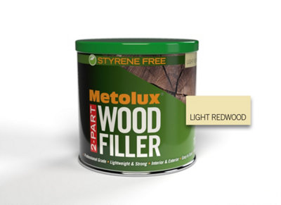 B&Q Metolux 2 Part Styrene Free Wood Filler 770Ml - Redwood