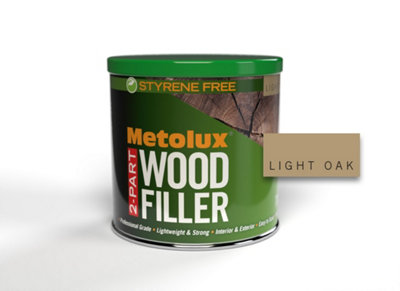 Metolux 2 Part Styrene Free Wood Filler 770MlLight Oak from B&Q