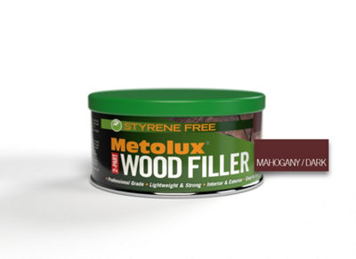 Metolux 2 Part Styrene Free Wood Filler 275MlMahogany from B&Q