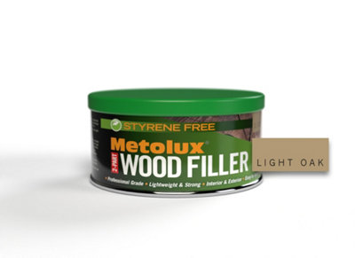 Metolux 2 Part Styrene Free Wood Filler 275MlLight Oak from B&Q