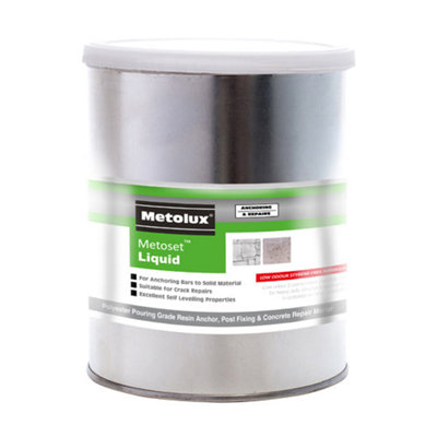 Timco Metolux 2 Part Metoset Liquid Mortar Grey1Kg from B&Q