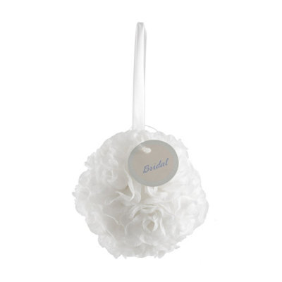 B&Q -  Rose Kissing BallKissing Ball: Rose: 15Cm: WhiteOccasions -- Bulk