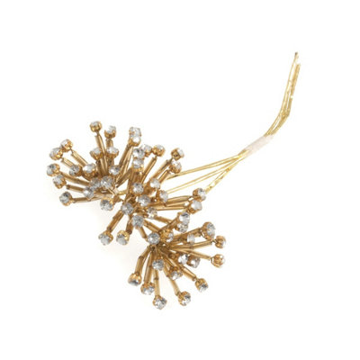 B&Q -  Pick: Diamante Bugle Bead: 3mm: Pack Of 3: Gold