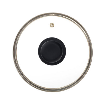 Orsina Gold 18Cm Saucepan LidTempered Glass Lid With Steam Vent For Efficient CookingDurable Replacement Lid from B&Q