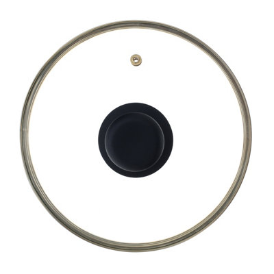 Orsina Gold 20Cm Saucepan LidTempered Glass Lid With Steam Vent For Safer CookingDurable Replacement Pan Lid from B&Q