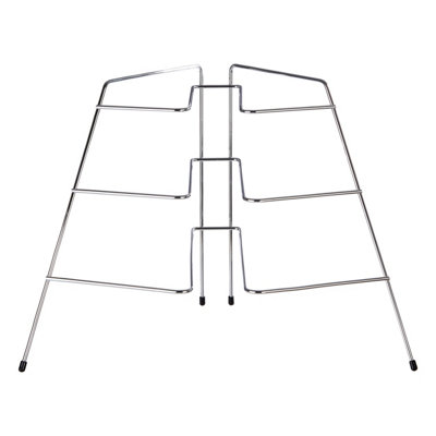 Orsina Jasper Chrome Corner Plate Rack from B&Q