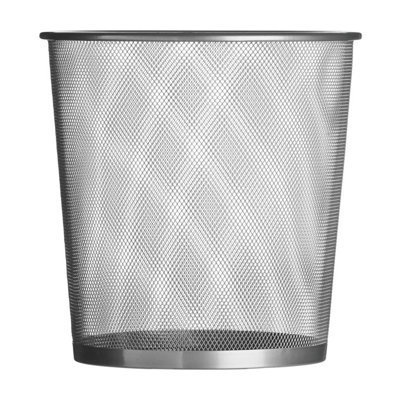 Orsina Large Matt Silver Mesh Waste Paper BasketDurable Wire Mesh Bin For Home Or OfficeContemporary Design from B&Q