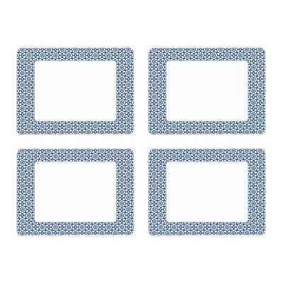 Orsina Casablanca Set Of Four Blue Placemats from B&Q