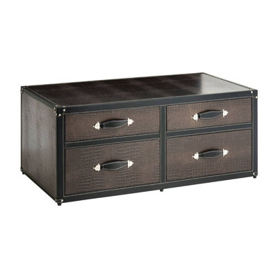 Orsina 4 Drawer Storage TrunkLuxe Faux Snake Skin And Modern Appeal Storage Chest TrunkVintage Storage Trunk from B&Q