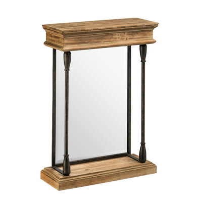 Orsina Tribeca Fir Wood And Metal Mirror from B&Q