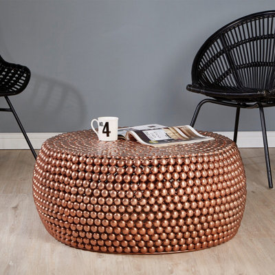 Orsina Beaded Iron Copper Coffee Table from B&Q