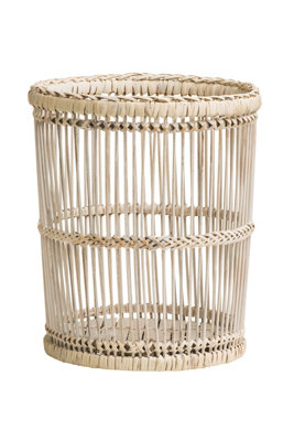 Orsina Rustic White Washed Waste Bin from B&Q