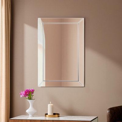 Orsina Rectangular Mirrored Wall Mirror 90Cm from B&Q