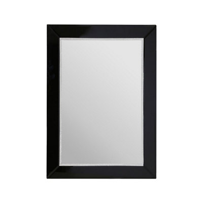 Orsina Black Mirror Bevelled Edge Wall Mirror from B&Q