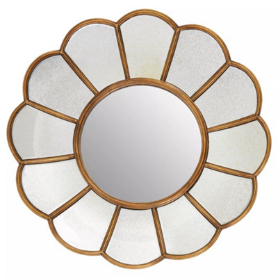 Orsina Floral Wall MirrorRadiating Accent Mirror For Dressing RoomsDecorative Centrepiece For Wall Display from B&Q