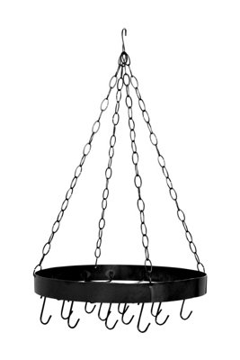 Orsina Valen Matt Black Round Ceiling Rack from B&Q
