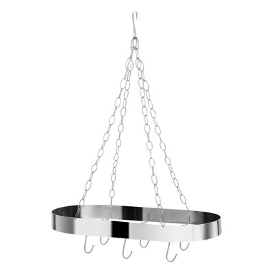 Orsina Valen Matt Chrome Oval Ceiling Rack from B&Q