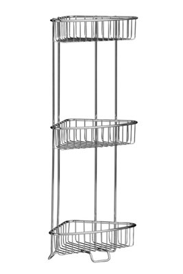 Orsina 3 Tier Chrome Corner Storage Caddy from B&Q