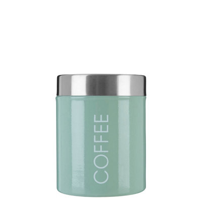 Orsina Liberty Pistachio Enamel Coffee CanisterSingle Canister from B&Q