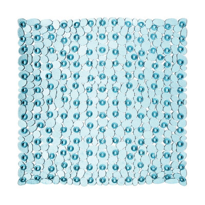 Orsina Pebble Blue Square Bath Mat