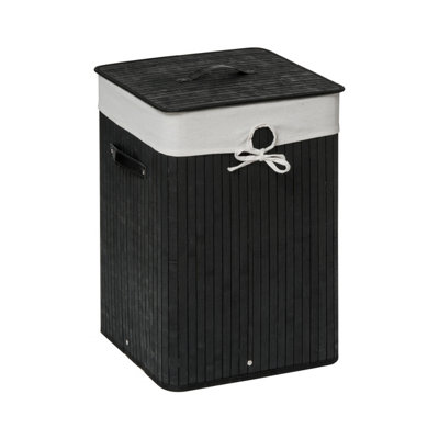 Orsina Kankyo Black Square Laundry Hamper from B&Q