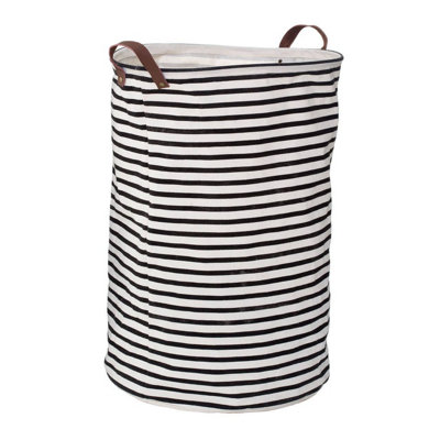 Orsina Stripe Black And Natural Laundry Bag from B&Q