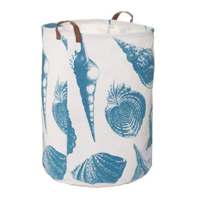 B&Q -  Maison By Premier Echo Blue And White Laundry Bag