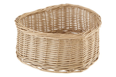 Rackhams Grey Heart Shape Willow Basket - Image 4
