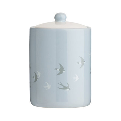 Orsina Light Blue And Cream Swift Storage Jar from B&Q