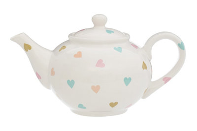 Premier Housewares Heart Confetti Teapot 1.3L White - Image 5