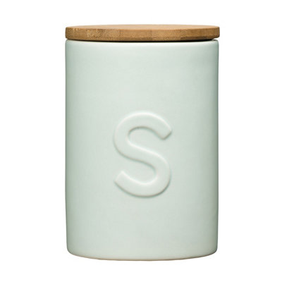 Orsina Functional Design Pale Blue Sugar CanisterChic Design Dolomite CanisterDurable Canister For Ingredients from B&Q