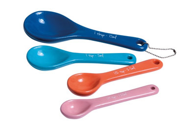 Orsina Vibrant Set Of 4 Measuring SpoonsPrecised Measuring Spoons For Efficient BakingColourful Design Spoon from B&Q