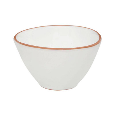 Orsina White Glazed Terracotta Calisto Cereal Bowl from B&Q