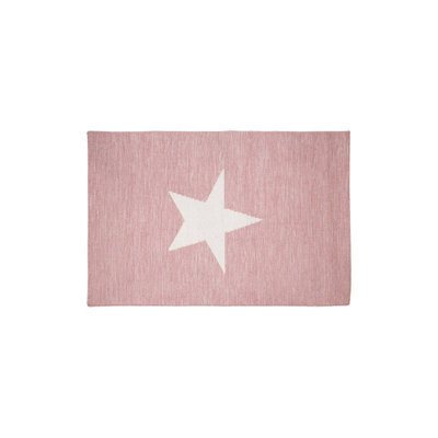 Orsina Premier Kids Pink And White Star Rug from B&Q