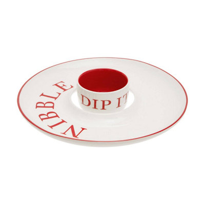 Orsina Elegant Design Hollywood Nibble And Dip SetAmple Space Nibble & Dip Serving Plate For Entertaining Guests from B&Q