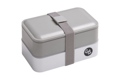 Orsina Organized Grey Lunch BoxLeak Proof Tiffin BoxComfortable Packed Lunch BoxPortable Lunch Container from B&Q