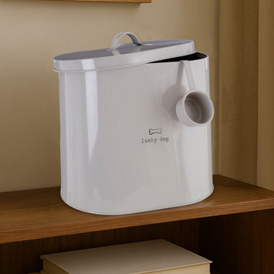 Premier Housewares Maison By Premier Adore Pets 12Ltr Lucky Dog Food Storage Bin With Spoon