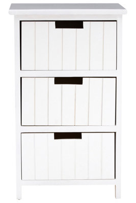 Orsina Spacious White 3 Drawers ChestModern Appeal Chest Of Drawers For LivingroomMinimalist Chest For Bedroom from B&Q