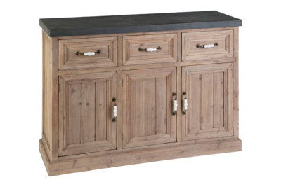 Orsina Wooden SideboardMid Century Modern SideboardSolid Wood SideboardThree Drawer And Three Door Sideboard from B&Q