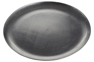 Premier Housewares Interiors By Premier Functional Coupe Charger Plate, Minimalist Dinner Plate For Dinner, Reliable Dinner Plate Silver