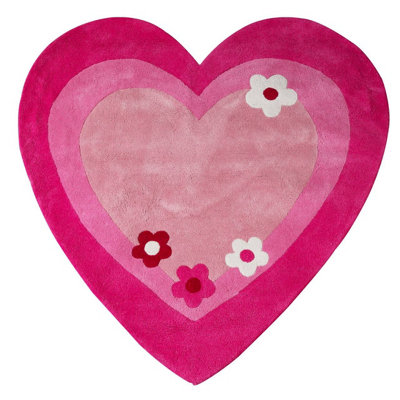Orsina Premier Kids Kids Love Heart Rug from B&Q