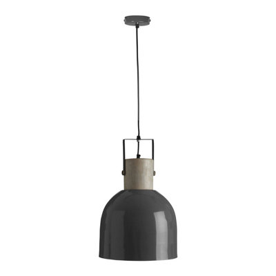 Orsina Light Grey Pendant LightReliable Grey Pendant Light ShadeEasy Installation Ceiling Pendant from B&Q