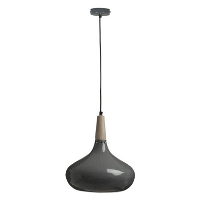 B&Q -  Grey Pendant LightReliable Grey Pendant Light ShadeEasy Installation Ceiling Pendant For HomeOffice