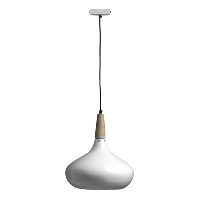 B&Q -  Durable White Curved Pendant LightReliable Pendant Ceiling LightEasy Installation Down Light For Home