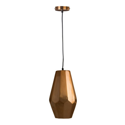 Orsina Aluminum Copper Finish Small Pendant Light Pendant Light ShadeEasy Installation Ceiling Pendant from B&Q