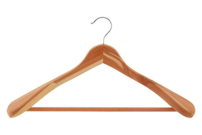 Orsina Cedar Wood Trouser HangerNatural Anti-Moth Hanger With Fixed Rail & Chrome HookHelps Garment Freshness from B&Q
