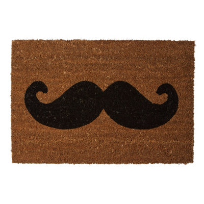 Orsina Moustache Printed Fiber Doormat
